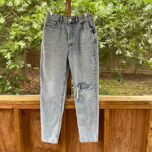 Free People We The Free Lasso Straight Leg Jeans Light Wash Size 28 - Picture 4 of 13